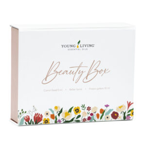Beauty Box Set Facial Young Living con Carrot Seed 5ml + Roller Facial + Frasco Gotero 10ml